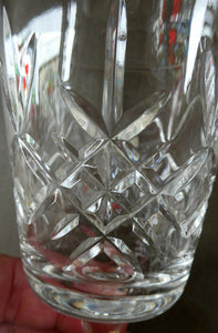 PAIR of Edinburgh Crystal Large Red Wine Goblets. LOMOND PATTERN 6 3/4 inche