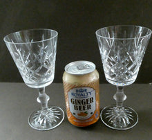 Load image into Gallery viewer, PAIR of Edinburgh Crystal Large Red Wine Goblets. LOMOND PATTERN 6 3/4 inche
