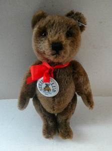 STEIFF CLUB BEAR (2001). Plush Dark Brown 1950s Replica Teddy Bear