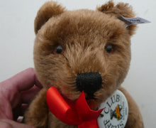Load image into Gallery viewer, STEIFF CLUB BEAR (2001). Plush Dark Brown 1950s Replica Teddy Bear
