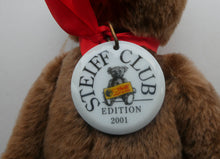 Load image into Gallery viewer, STEIFF CLUB BEAR (2001). Plush Dark Brown 1950s Replica Teddy Bear
