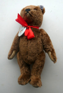 STEIFF CLUB BEAR (2001). Plush Dark Brown 1950s Replica Teddy Bear