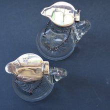 Load image into Gallery viewer, B/ ANTIQUE WHISKY NOGGIN. Hallmarked 1907 Hukin and Heath Silver Mounts; with Cute Miniature Silver Whisky Label
