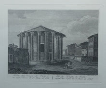 Load image into Gallery viewer, 18th Century Engraving by Franceso Morelli  / Francois Morel (1768–1832). The Church of the Sante Marie Del Sole or Temple of Vesta
