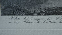 Load image into Gallery viewer, 18th Century Engraving by Franceso Morelli  / Francois Morel (1768–1832). The Church of the Sante Marie Del Sole or Temple of Vesta
