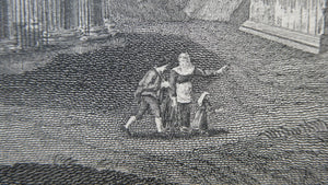 18th Century Engraving by Franceso Morelli  / Francois Morel (1768–1832). The Church of the Sante Marie Del Sole or Temple of Vesta