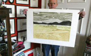 ORIGINAL ETCHING: John Brunsdon (1933 - 2014). Cloudbreak over Snowden, Wales