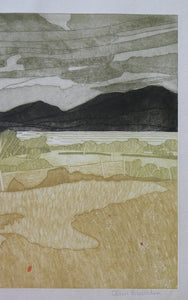 ORIGINAL ETCHING: John Brunsdon (1933 - 2014). Cloudbreak over Snowden, Wales