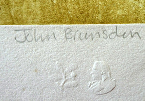 ORIGINAL ETCHING: John Brunsdon (1933 - 2014). Cloudbreak over Snowden, Wales