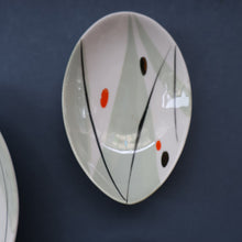 Load image into Gallery viewer, 1970s Soviet LATVIA Riga Porcelain Serving Bowl &amp; Four Small Matching Dishes
