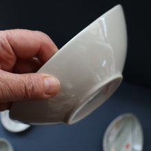 Load image into Gallery viewer, 1970s Soviet LATVIA Riga Porcelain Serving Bowl &amp; Four Small Matching Dishes
