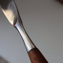 Load image into Gallery viewer, 1950s. Pair of Vintage DANSK Fjord Pattern Dinner Knives. Stainless Steel with Teak Handles. 8 1/4 inches
