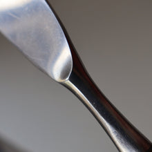 Load image into Gallery viewer, 1950s. Pair of Vintage DANSK Fjord Pattern Dinner Knives. Stainless Steel with Teak Handles. 8 1/4 inches
