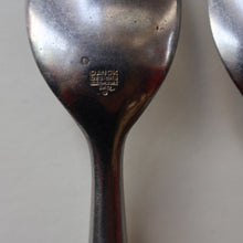 Load image into Gallery viewer, 1950s. Pair of Vintage DANSK Fjord Pattern Four-Prong Forks. Stainless Steel with Teak Handles. 7 1/4 inches
