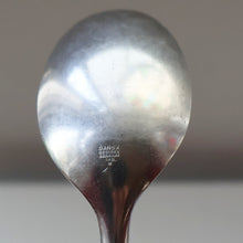 Load image into Gallery viewer, 1950s. Set of Six Vintage DANSK Fjord Pattern Dessert or Soup Spoons. Stainless Steel with Teak Handles. 7 1/8 inches
