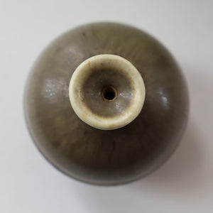 Highly Collectable 1960s DANISH ART POTTERY. Teapot with Wicker Handle. Designed by Frode Blichfeldt Bahnsen for Palshus