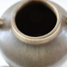 Load image into Gallery viewer, Highly Collectable 1960s DANISH ART POTTERY. Teapot with Wicker Handle. Designed by Frode Blichfeldt Bahnsen for Palshus
