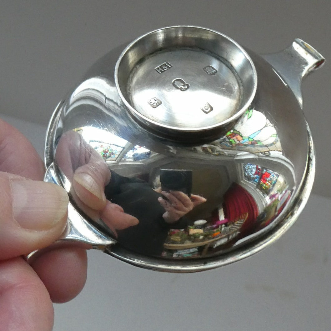 1970s Solid Silver Hallmarked Hamilton & Inches Miniature Quaich