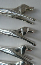 Load image into Gallery viewer, Collectable Vintage Set of SIX Silver Plate Knife Rests in the form of Running Dogs
