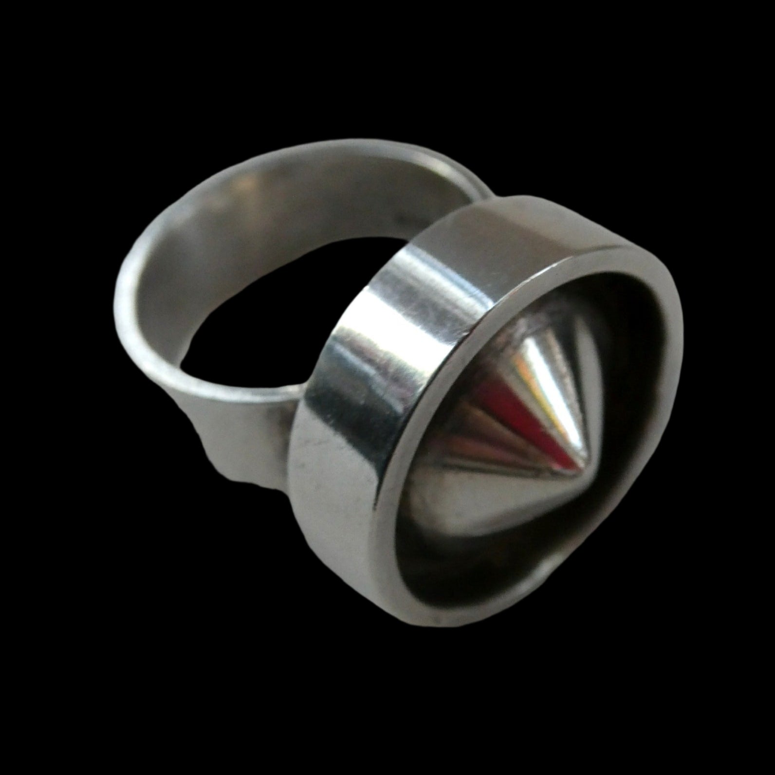 Vintage Silver Thick Shaft Ring 925