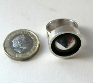 Vintage Scandinavian Miniamalistic 925 Sterling Silver Ring. Size N / 0