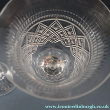 Load image into Gallery viewer, PAIR Vintage Edinburgh Crystal LARGE Water Goblets.  Fabulous KING JAMES Pattern. 9 inches (Code A)
