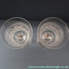 Load image into Gallery viewer, PAIR Vintage Edinburgh Crystal LARGE Water Goblets.  Fabulous KING JAMES Pattern. 9 inches (Code A)
