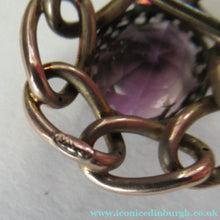 Load image into Gallery viewer, Vintage 9ct Gold Brooch. Beautifully Made Solid Gold Brooch Set with Faceted Amethyst Stone - Vintage Gold Brooch

