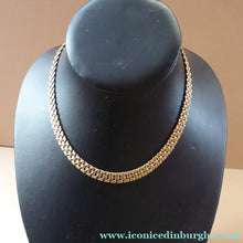 Load image into Gallery viewer, 9ct gold Vintage Necklace 19 Grams weightSolid 9ct Gold Decorative Textured Link  Nceklace. 19 grams weight
