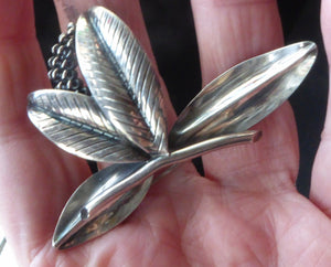 Stylish Scandinavian ANTON MICHELSEN Vintage 1950s Danish Silver Brooch. Signed AM below a Crown