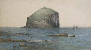 1870s Victorian Watercolour SCOTTISH ART by James Cassie The Bass Rock