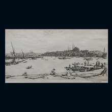 Load image into Gallery viewer, SCOTTISH ART. Sir Muirhead Bone (1876 - 1953). Drypoint Etching of CONSTANTINOPLE (1934). Pencil signed

