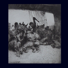 Load image into Gallery viewer, MARINE ART. Arthur Briscoe (1873 - 1943). Etching entitled: The Fight. Signed and dated  1936
