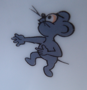 FELIX the CAT Shallow Bowl. RARE Vintage 1960s German Wintering Pottery Dish