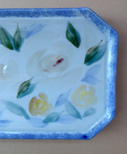 Vintage Highland Stonre Serving Platter or Sandwich Plate Scottish Art Pottery