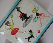 Load image into Gallery viewer, Delightful PAIR of Little Original 1950s Sweetie or Toffee Tins
