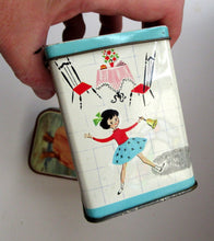 Load image into Gallery viewer, Delightful PAIR of Little Original 1950s Sweetie or Toffee Tins
