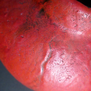 1960s West German Ruscha Vase with Scarlet Red Thick Volcano Glaze 