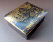 Load image into Gallery viewer, Early Portmeirion Ceramic Lidded Box with Gold Image of St Paul&#39;s Cathedral, London
