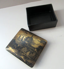 Load image into Gallery viewer, Early Portmeirion Ceramic Lidded Box with Gold Image of St Paul&#39;s Cathedral, London
