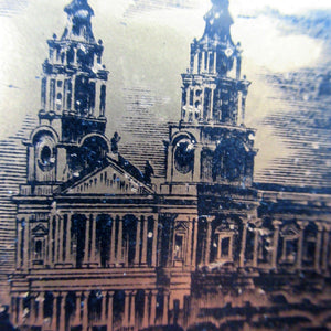 Early Portmeirion Ceramic Lidded Box with Gold Image of St Paul's Cathedral, London