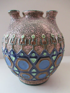 1930s Czech Pottery Art Deco Amphora Vase