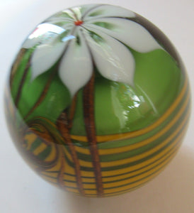 CHRIS BUZZINI 1977 Art Glass Paperweight for Bridgeton Studio, American