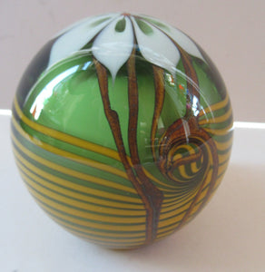 CHRIS BUZZINI 1977 Art Glass Paperweight for Bridgeton Studio, American