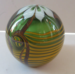 CHRIS BUZZINI 1977 Art Glass Paperweight for Bridgeton Studio, American
