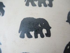 Scottish Anta Pottery Bowl Decorated with Stoneware Elephants