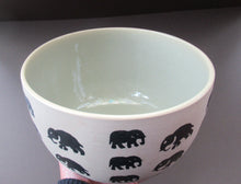 Load image into Gallery viewer, Scottish Anta Pottery Bowl Decorated with Stoneware Elephants
