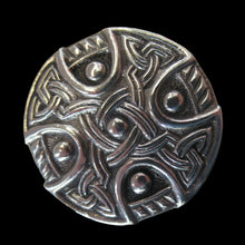 Load image into Gallery viewer, Vintage Celtic Design Sterling Silver Brooch by Robert Allison. Hallmarked
