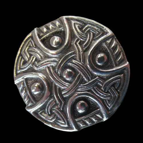 Vintage Celtic Design Sterling Silver Brooch by Robert Allison. Hallmarked