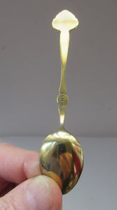 Set of Six Norwegian Silver Gilt Demitasse or Espresso Spoons